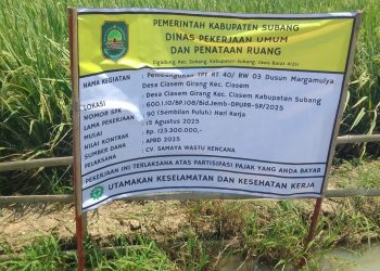 Dua Proyek TPT Diduga Gagal Konstruksi, LSM Gampil Laporkan ke Irda Pemkab Subang