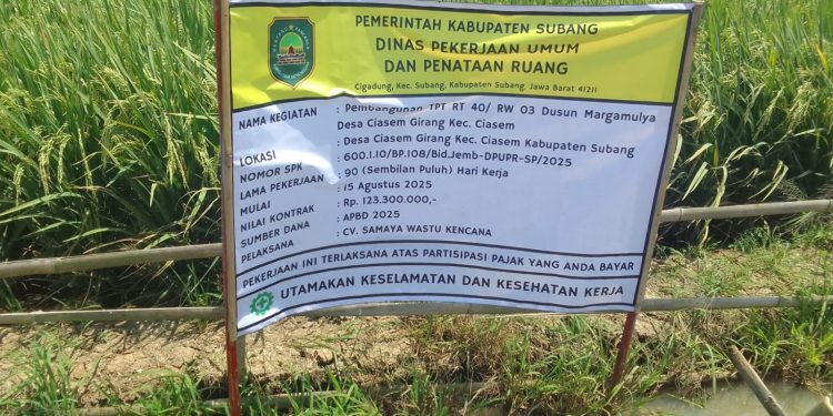 Dua Proyek TPT Diduga Gagal Konstruksi, LSM Gampil Laporkan ke Irda Pemkab Subang